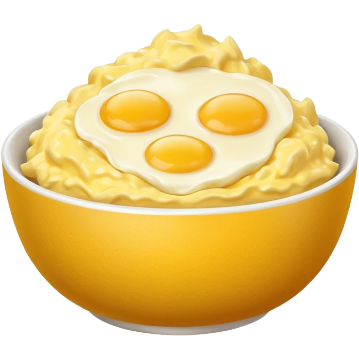 Scrambled eggs in a bowl  emoji