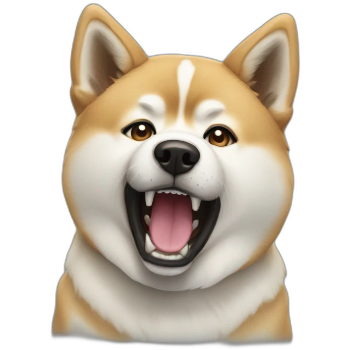 akita barking emoji