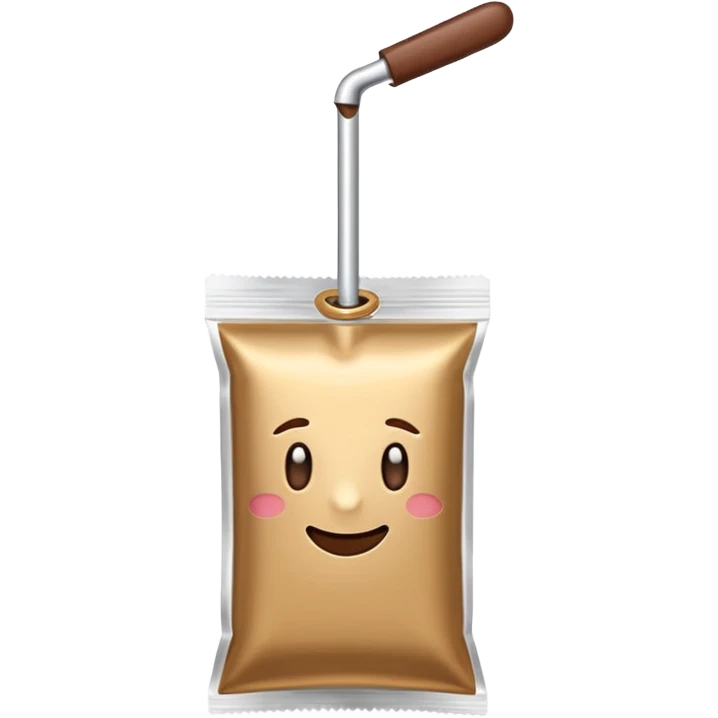 long rectangular coffee sachet stick emoji