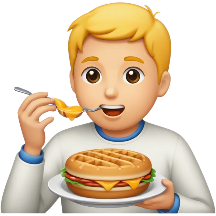 app logo for food consuming emoji