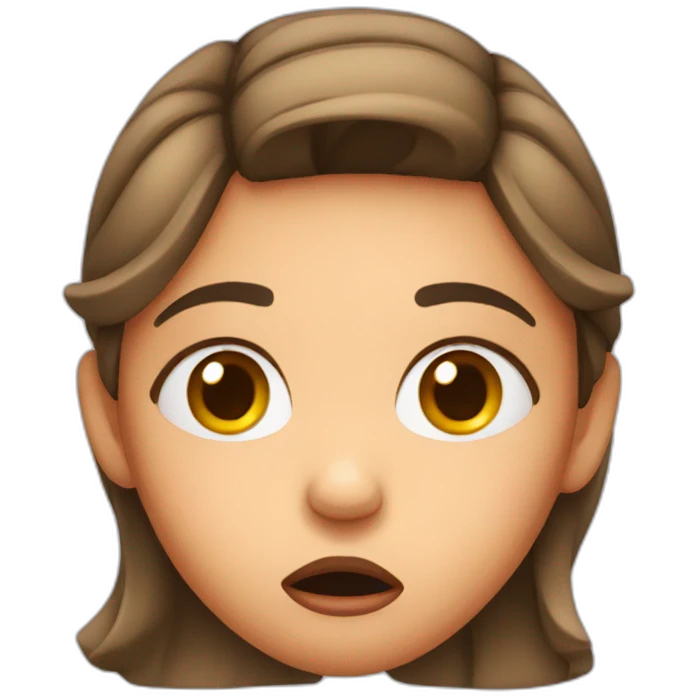 girl shocked closed mouth emoji