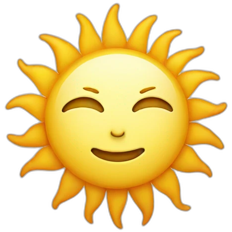 sun face big nose emoji