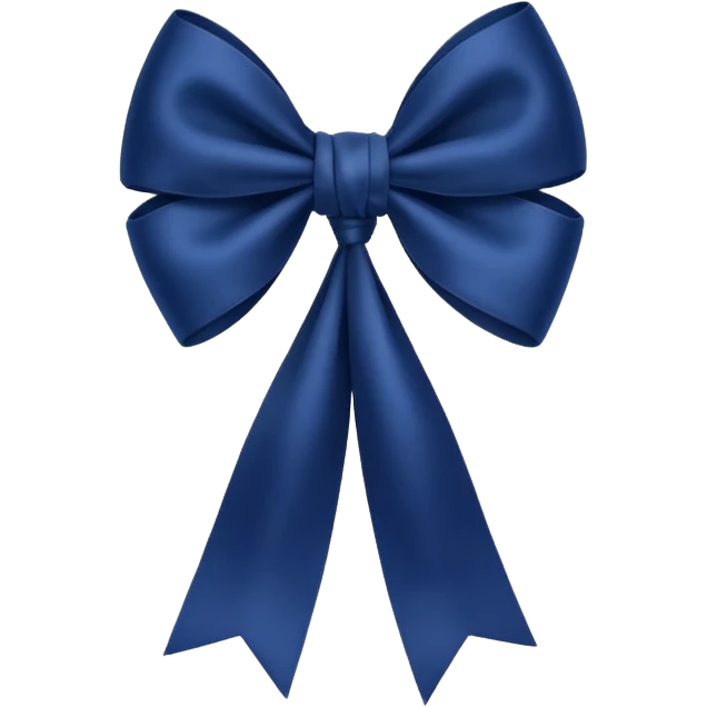 Navy blue bow emoji