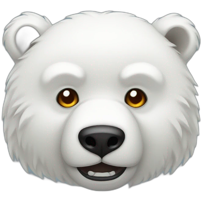 White bear face evil  emoji