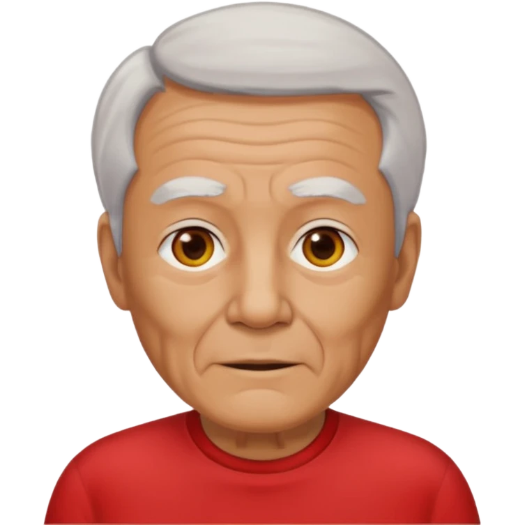 red t-shirt elderly men  emoji