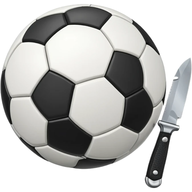 knife stuck in a soccer ball emoji
