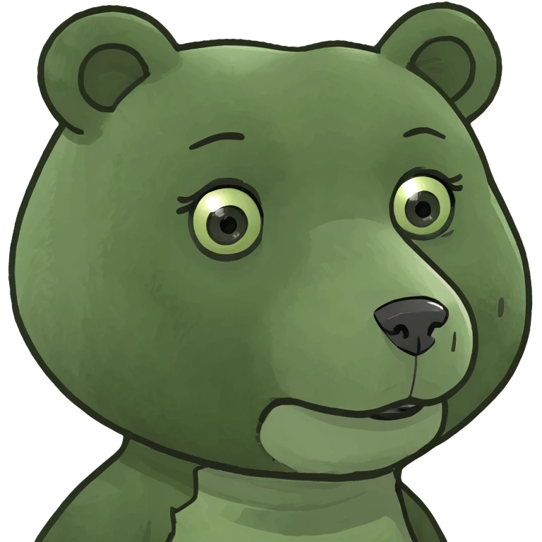 girl bear eating pink slop emoji