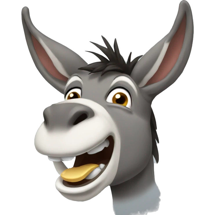 donkey mouth open emoji