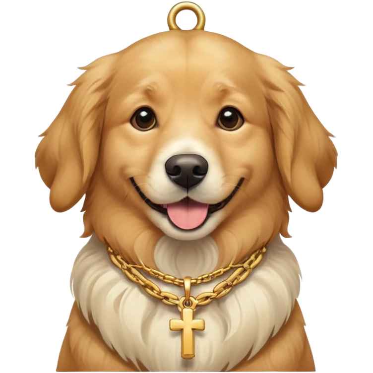 dog wearing a cross neckless  emoji
