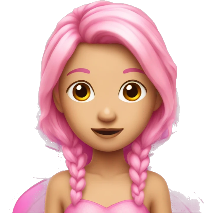 Pink fairy emoji