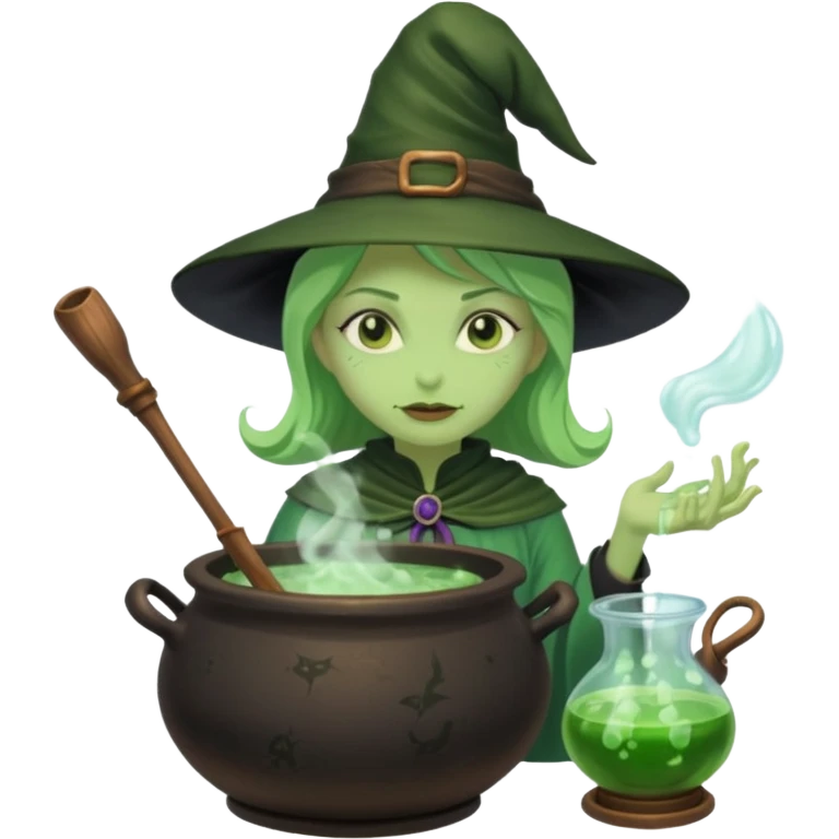 green witch cooking potion emoji