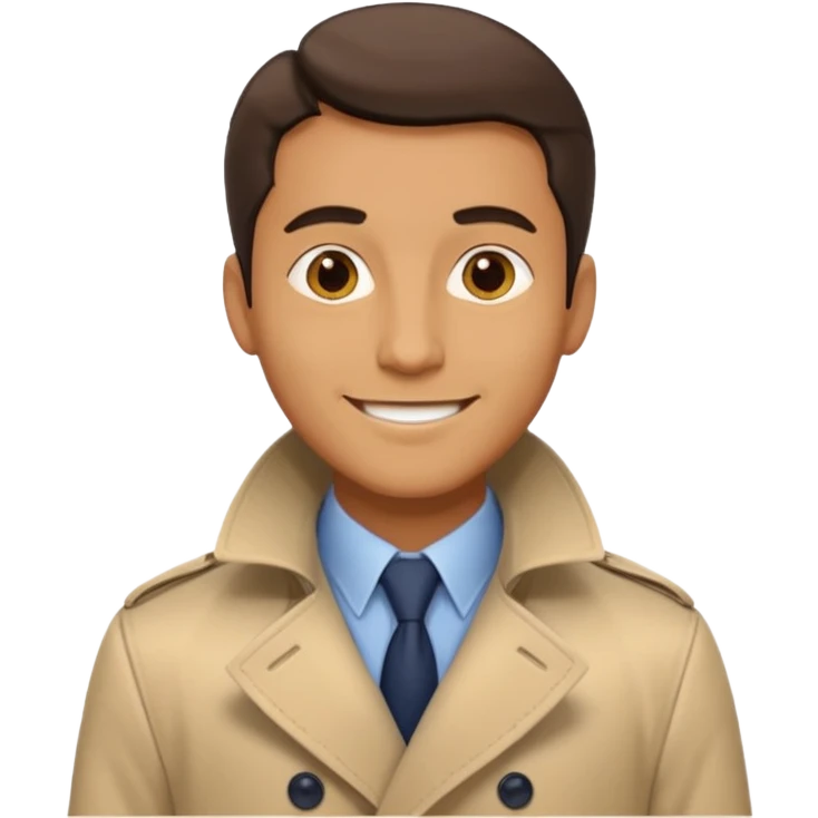 outerwear coat men trenchcoat beige emoji