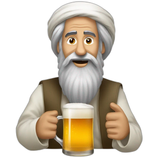 Ben Laden qui boit une bière emoji