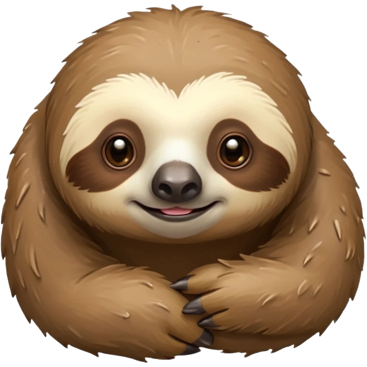 A relaxed sloth after the shower emoji