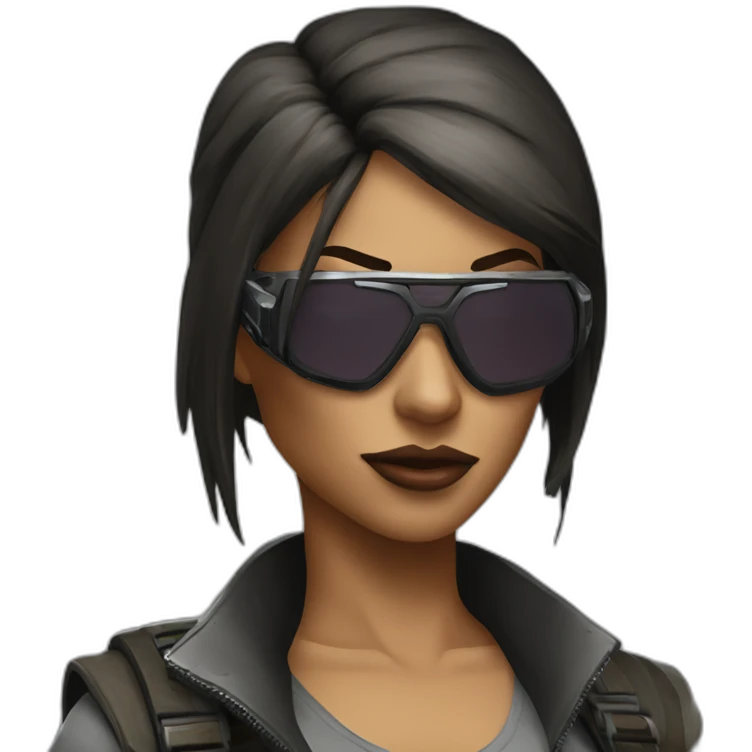 cyberpunk shades lara croft emoji