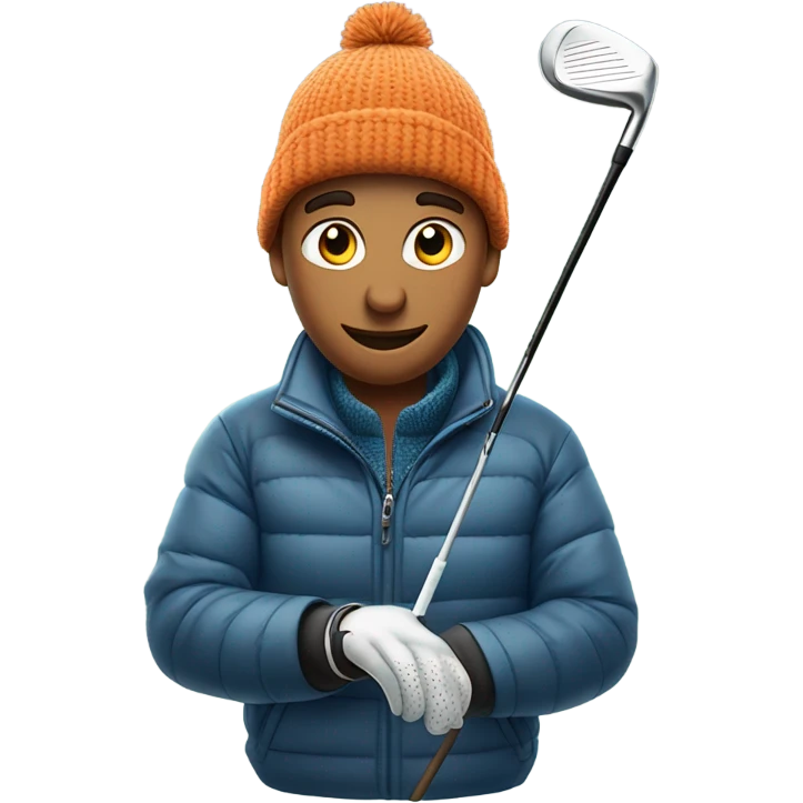 Cold weather golf emoji