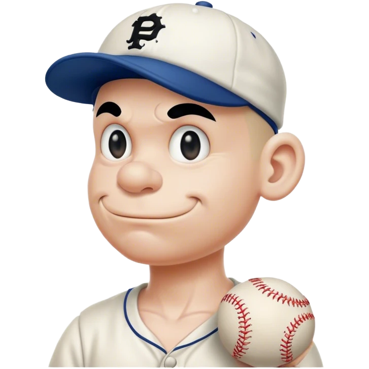 popeye with a baseball hat emoji
