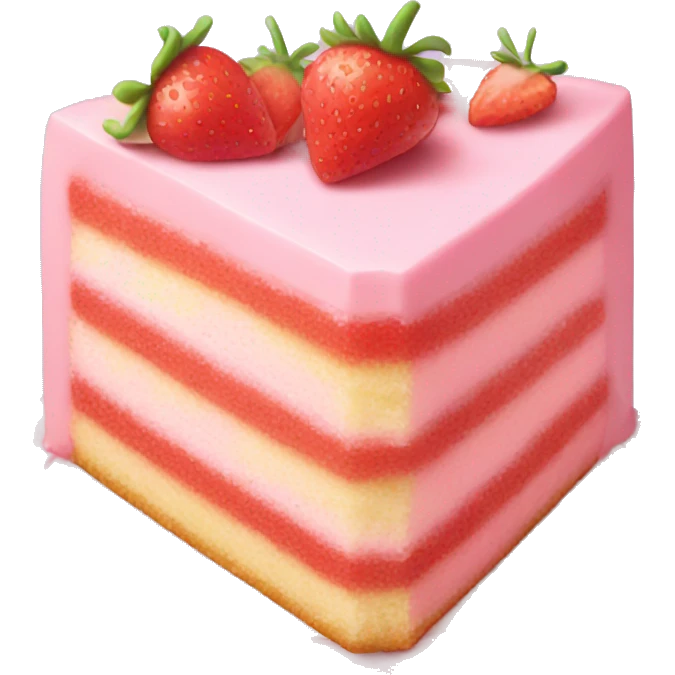 pastel strawberry cake slice emoji