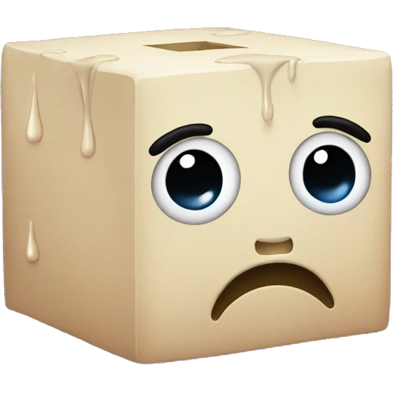 crying sad cube emoji