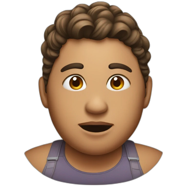 Big woman getting fooled by boyfriend emoji