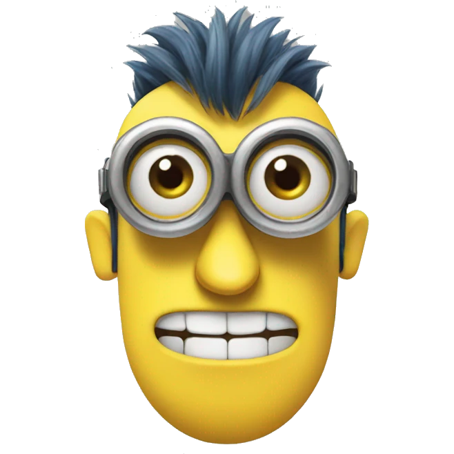Minion giving a smug smile emoji