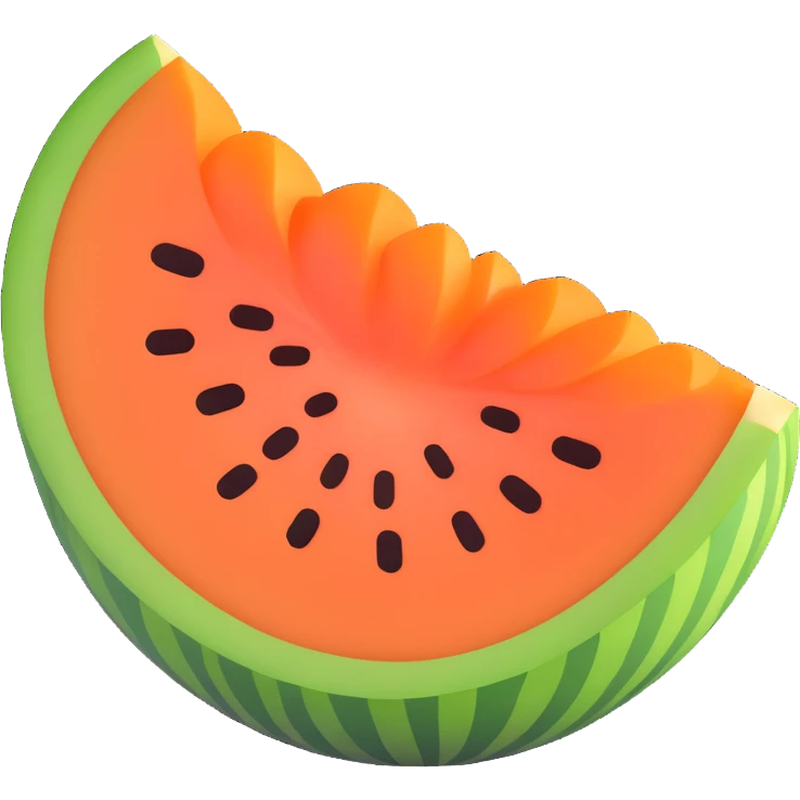 3D Korean melon icon, visually recognizable, no text, suitable for app or website use emoji
