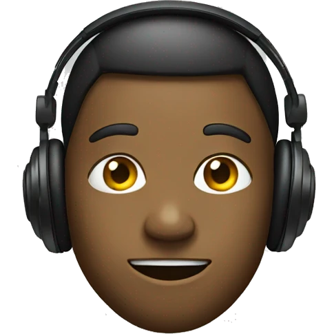 Face with headphones  emoji
