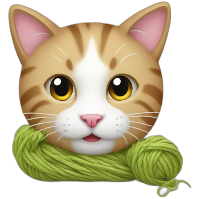 Cat with yarn emoji