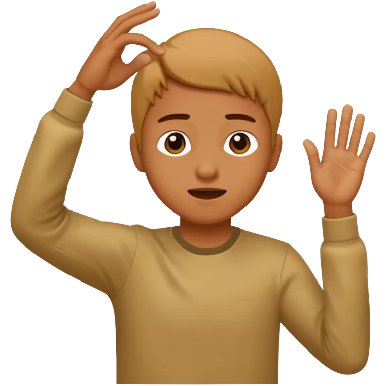 Persona haciendo el dab emoji
