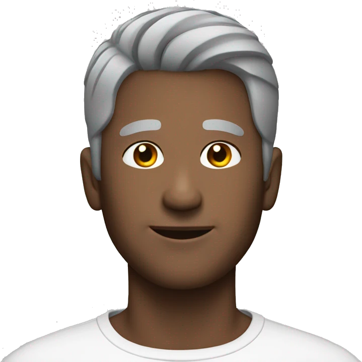 Good looking man short grey hair emoji