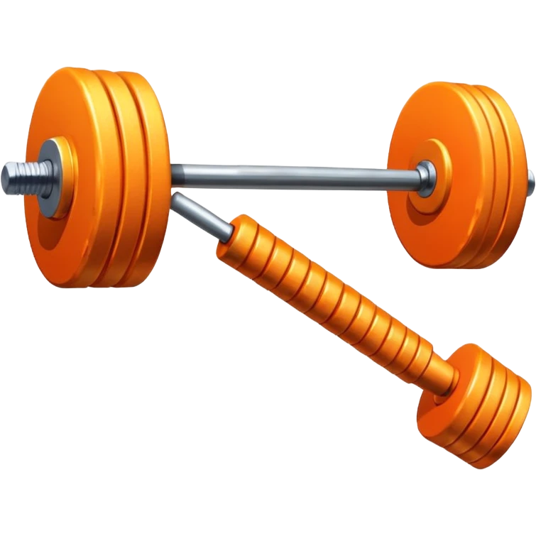 orange barbell emoji