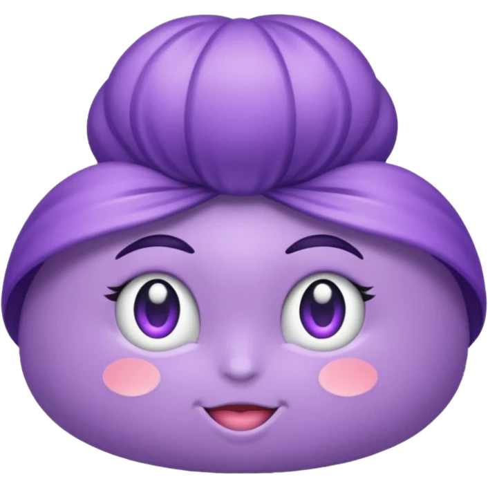 Moño en color lila emoji
