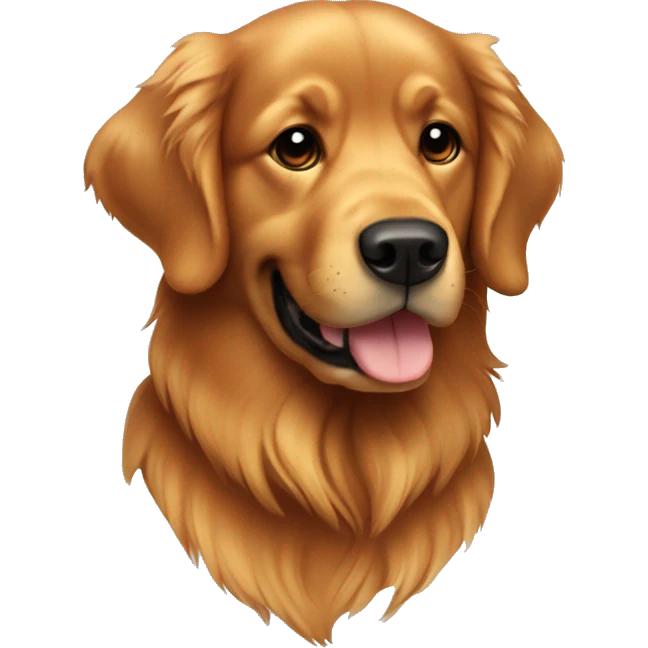 Dark Toastedd copper colored golden retriever  emoji