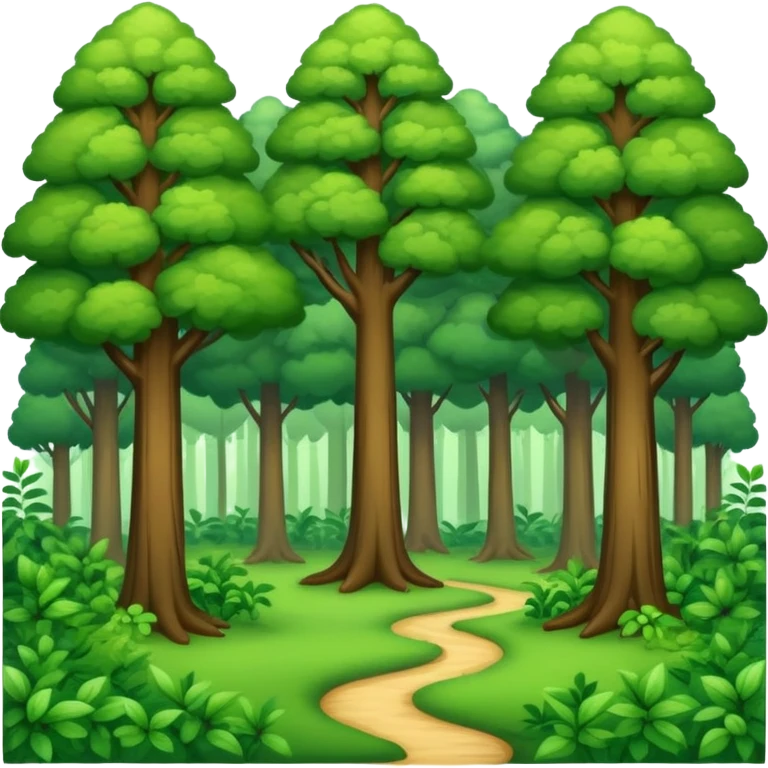 dense forest with trees emoji