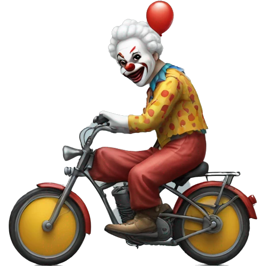Art the Clown on a bike emoji