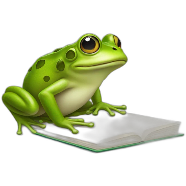frog taking notes emoji