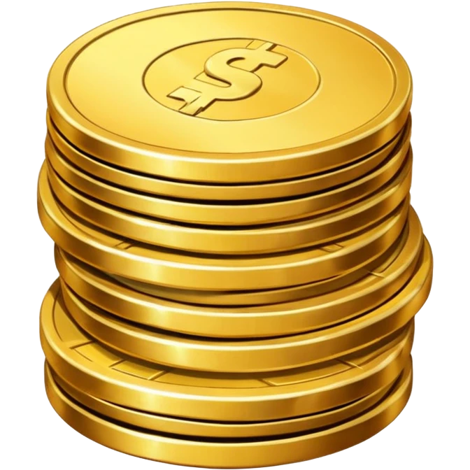 a stack of three coin emoji