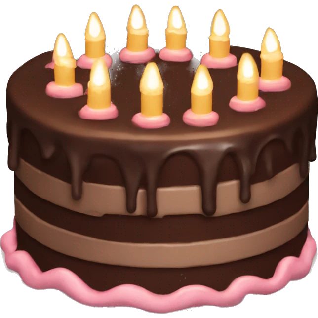 chocolate birthday cake  emoji