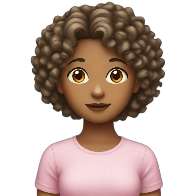 girl with curly hair emoji