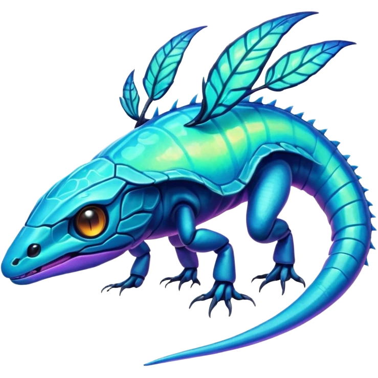  exotic tropical bioluminescent cyber-Fakémon-Vernid-creature emoji