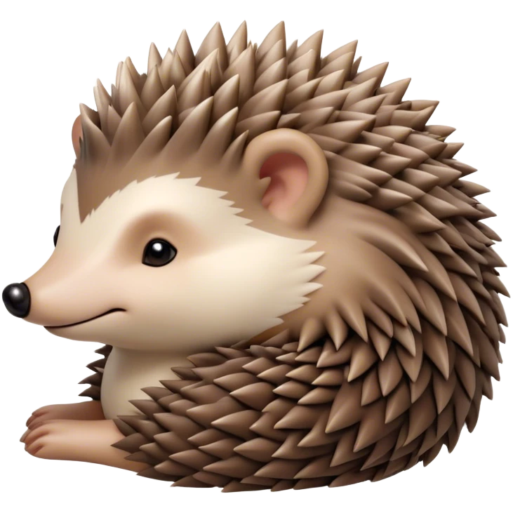 Beautiful and Majestic Hedgehog Portrait Emoji, Head and body resting in serene repose with a gentle, content smile, showcasing a delicately spiky yet soft body with eyes gently closed in peaceful slumber, Simplified yet exquisitely endearing features, highly detailed, glowing with a soft, drowsy forest light, high shine, relaxed and utterly enchanting, stylized with an air of timeless woodland majesty, soft glowing outline, capturing the essence of a beautiful and majestic hedgehog that embodies the serene charm of nature! emoji