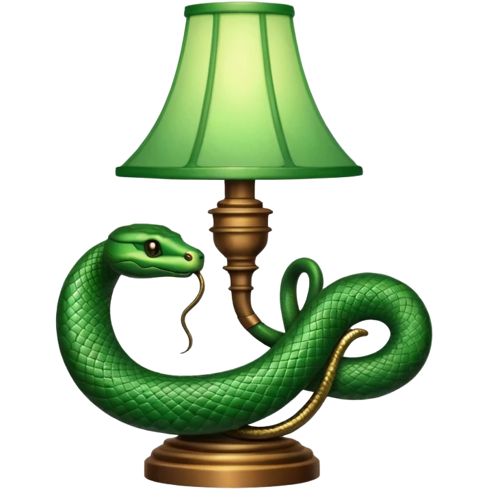 uma lamparina com uma cobra em volta  emoji