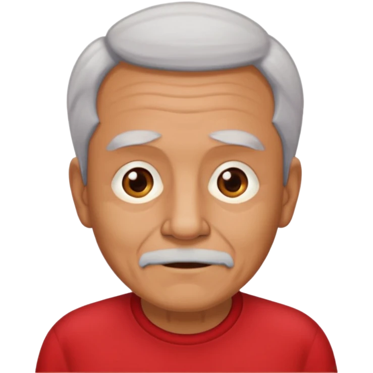 old guy red shirt emoji