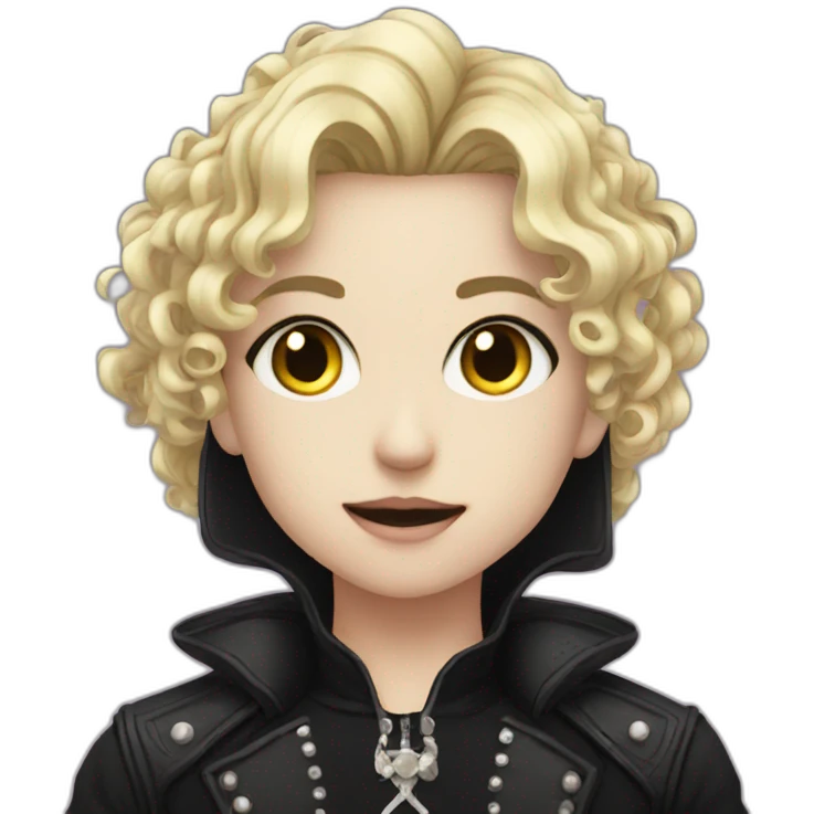 Giorno with goth girl emoji