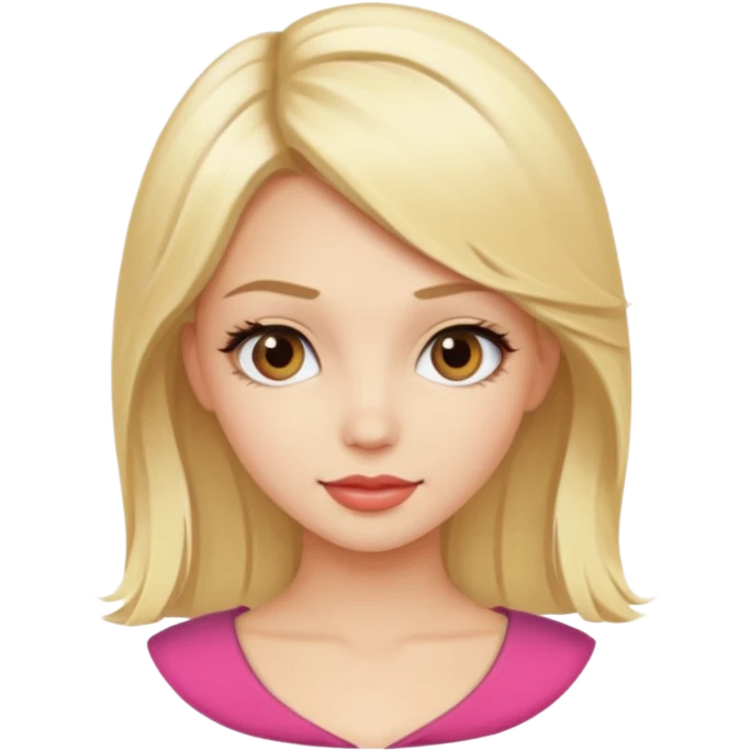 Pretty girl with hair blonde and coquete emoji