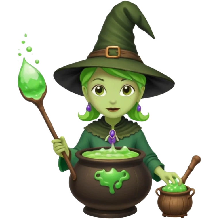green witch cooking potion emoji