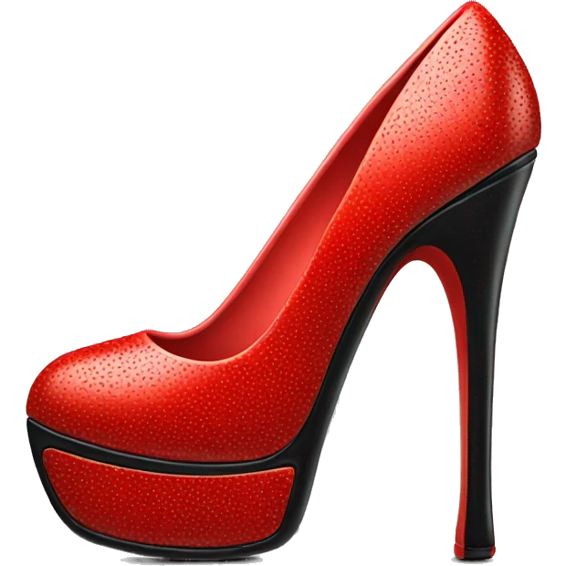 High heel with red bottom emoji