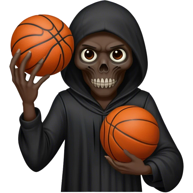 Grim reaper with basketball  emoji