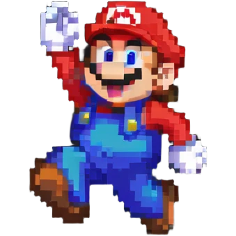 Super Mario jumping emoji