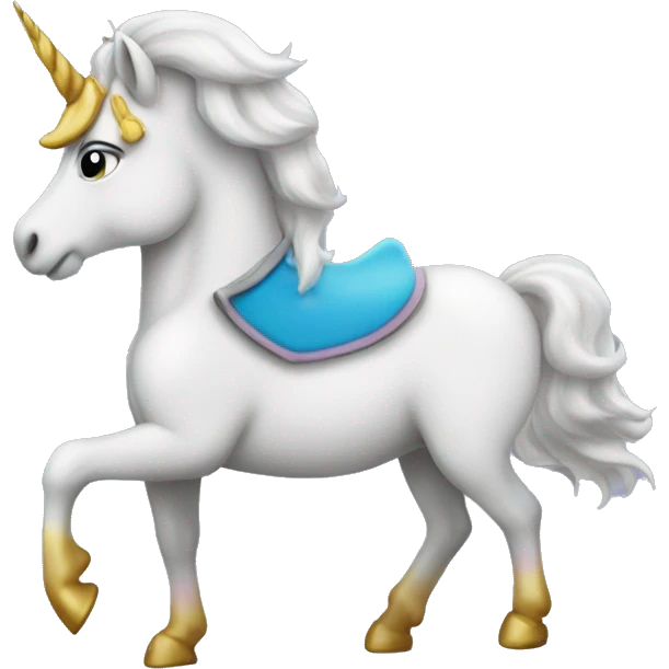 a unicorne on top of a pane emoji
